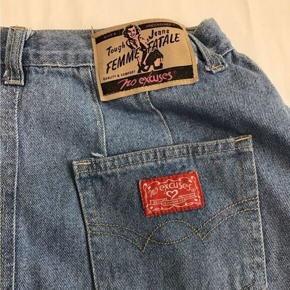 Jean Denim Maxi Skirt No Excuses Femme Fatale Button Down Maxi Skirt Size 13/14 - Picture 10 of 13